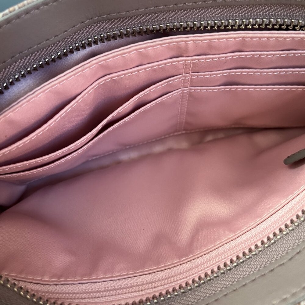 Coach Clutch Evening Elegant Satin W/Leather Python Print EUC - Picture 7 of 10